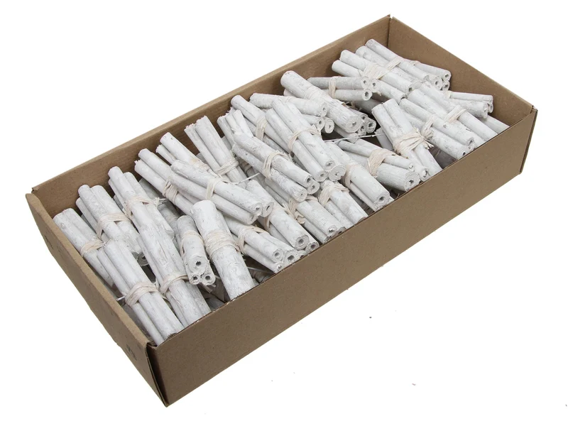 w/b 60 Jutestange (3pcs) possy/wire 10cm white wash