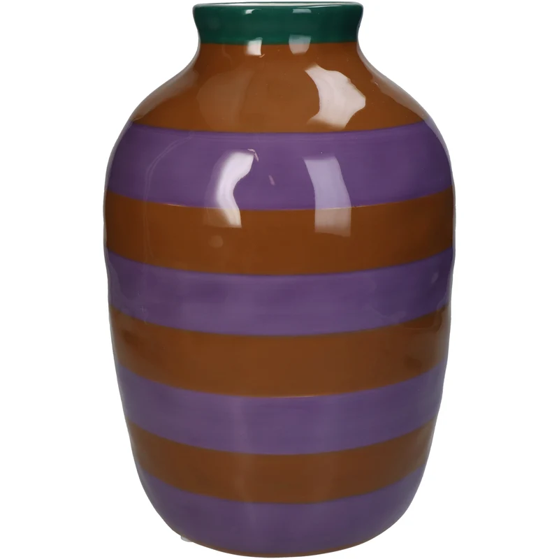 Vase Streifen Dolomit Multi 17,6x17,6x26,4cm