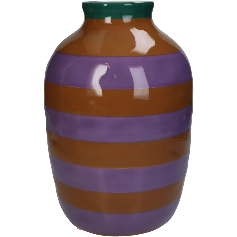 Vase Streifen Dolomit Multi 17,6x17,6x26,4cm
