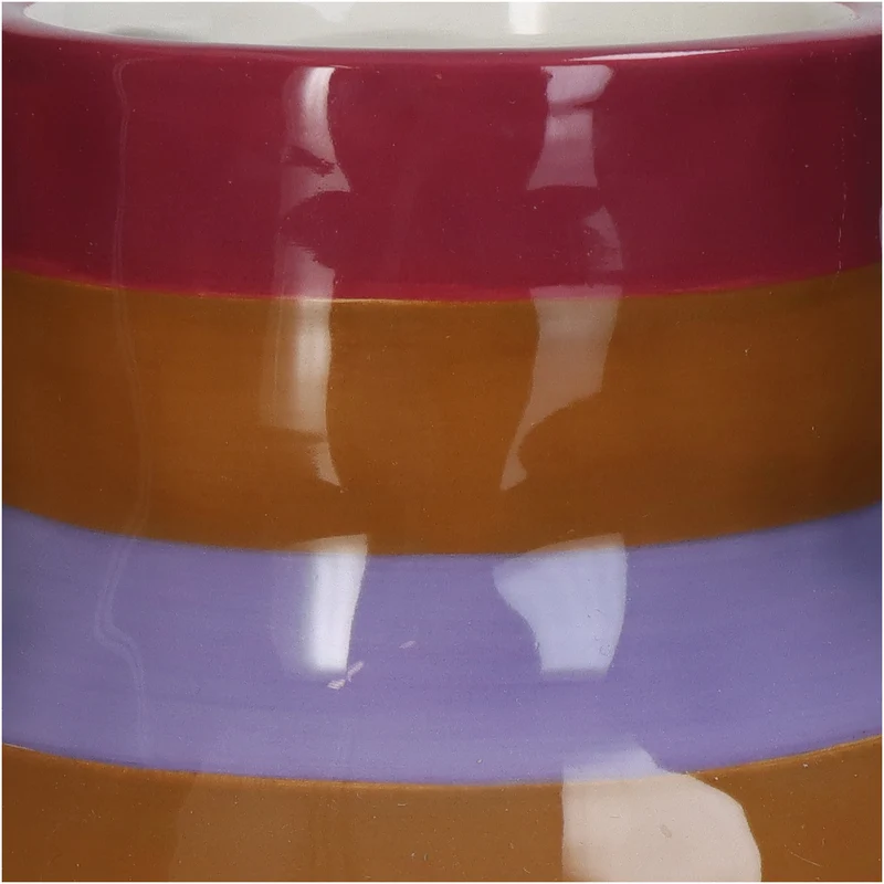 Vase Streifen Dolomit Multi 17.5x17.5x24.5cm