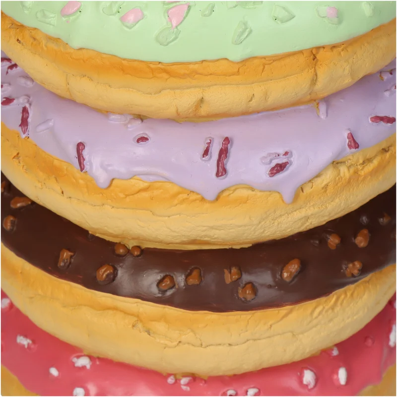 Kerzenständer Donut Polyresin Multi 9x9x12cm