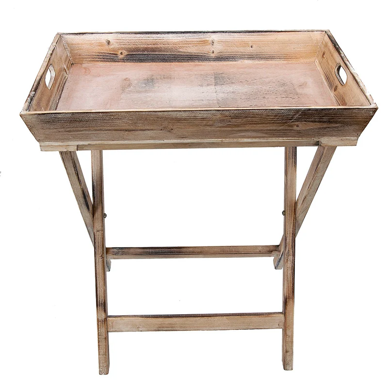 Holztisch/Tablett auf Sockel 55x40cm natur-wash