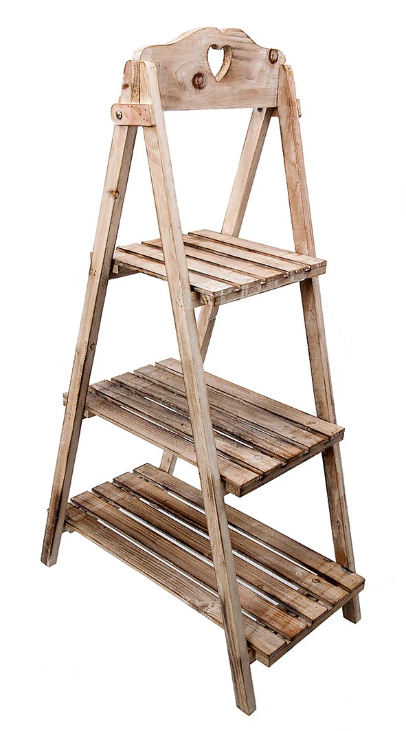 Holzregal 3-lagig 105cm natur-wash