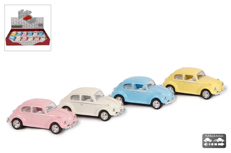 Kinsmart VW klassischer Käfer 1967 4 sortierte Pastellfarben