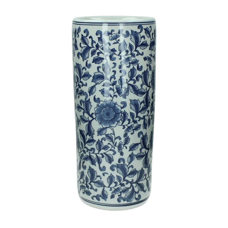 Regenschirm Container Porzellan Blau/Weiß 19X19X45cm