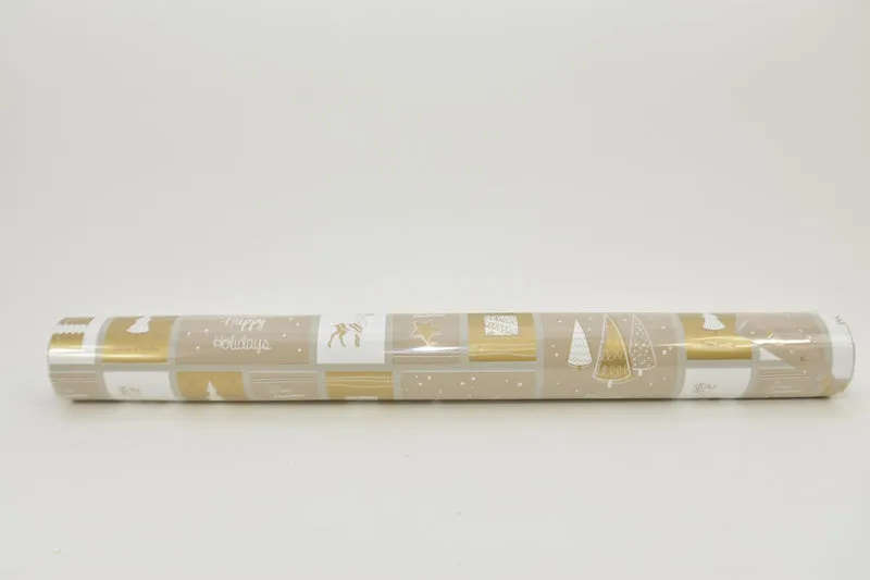 Rolle Geschenkpapier ''Weihnachten'' gold 60cm x 40mtr 65gr
