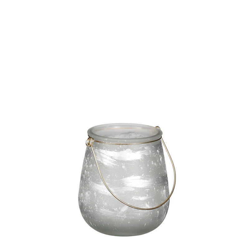 Glenna Windlicht weiß - h14.5xd13cm