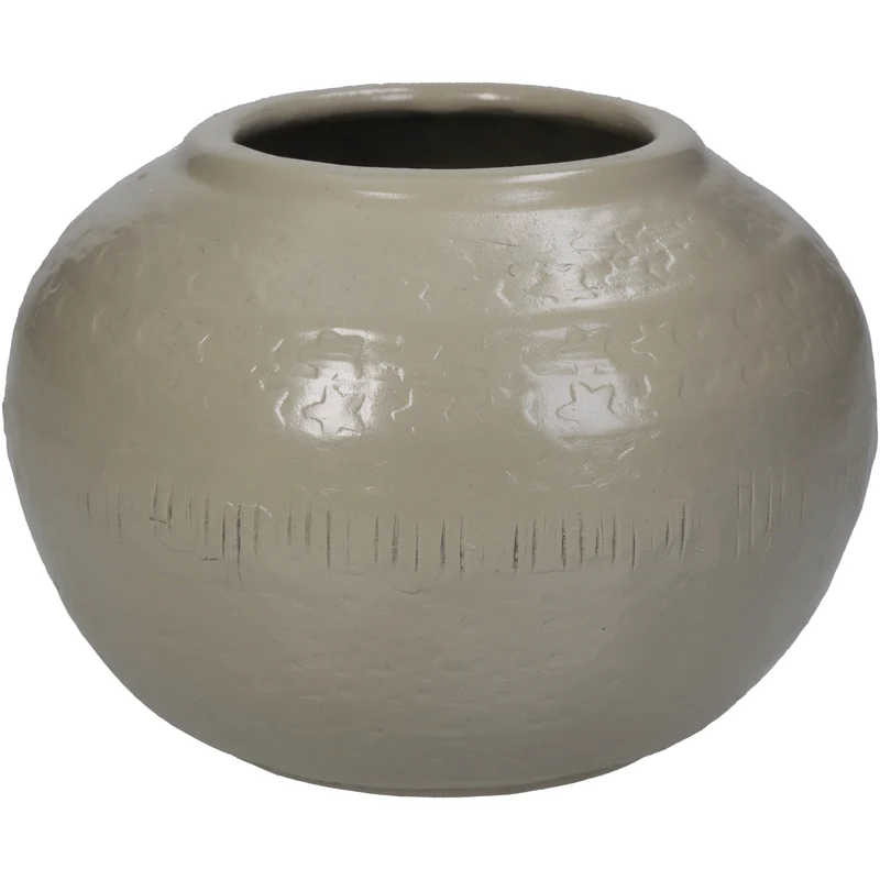 Vase Aluminium Elfenbein 15x15x17cm