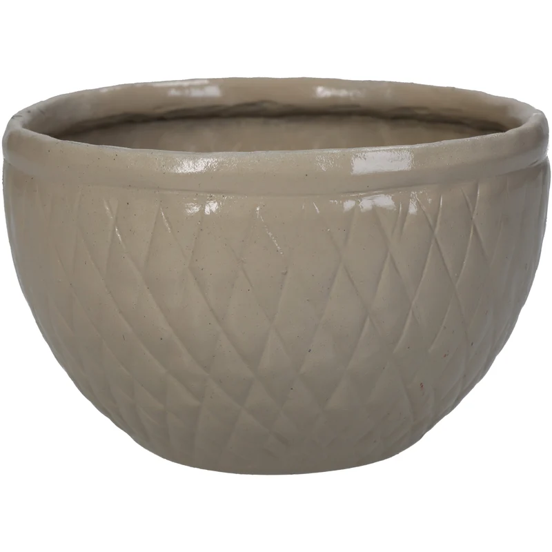 Vase Aluminium Elfenbein 14.5x14.5x11cm