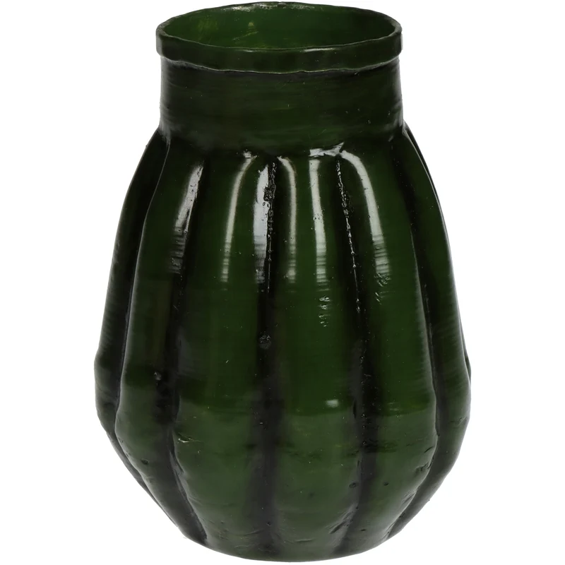 Vase Aluminium Grün 7.5x7.5x11.5cm