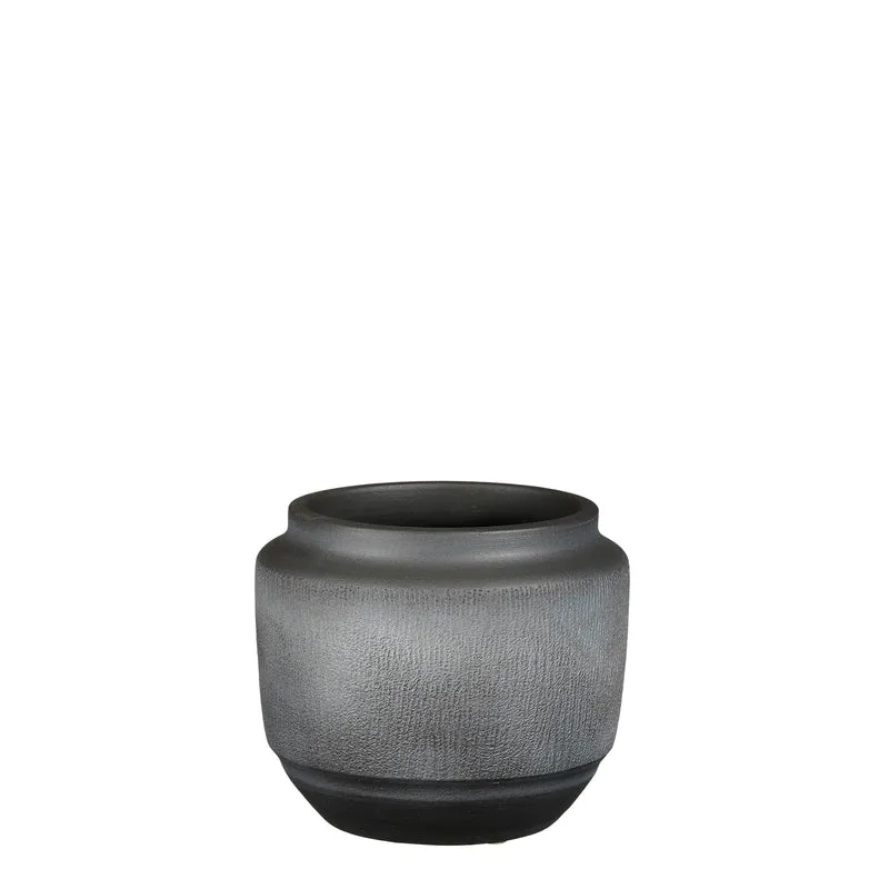 Aveiro Topf rund schwarz - h21xd25cm