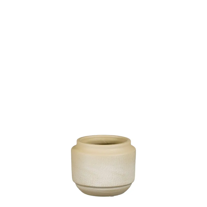 Aveiro Topf rund taupe - h17xd21cm