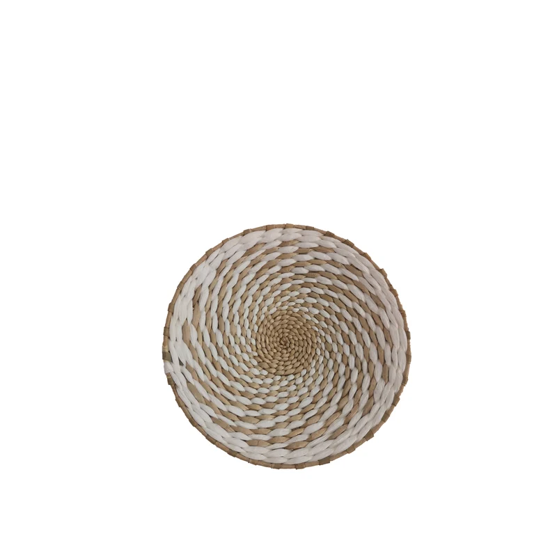 Wanddekoration Aquia D35 H6cm Natur/Weiß