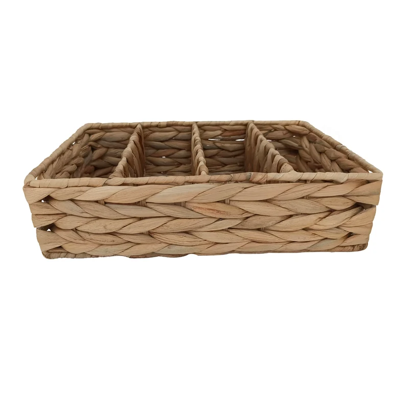 Aufbewahrungskorb Wasserhyazinthe 16x16x13cm Natur