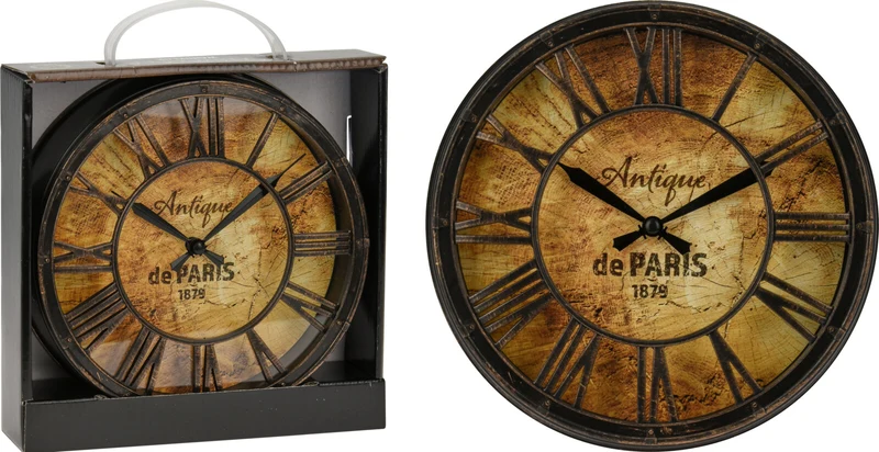 WANDUHR ''ANTIK'' KUNSTSTOFF D20 B4,5CM (exkl. 1xAA-Batterie)