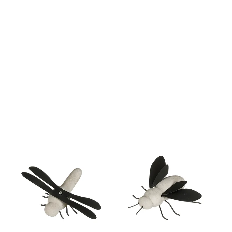 Libelle grau 2 sortiert - l9.5xw11.5xh3.5cm