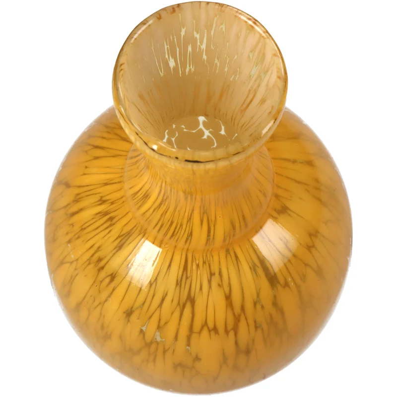 Vase Glas Ocker 12x12x23cm