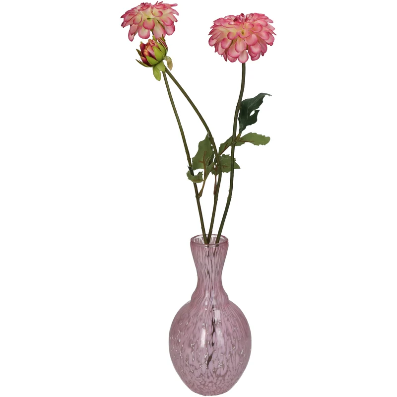 Vase Glas Rosa 12x12x23cm