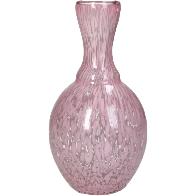 Vase Glas Rosa 12x12x23cm