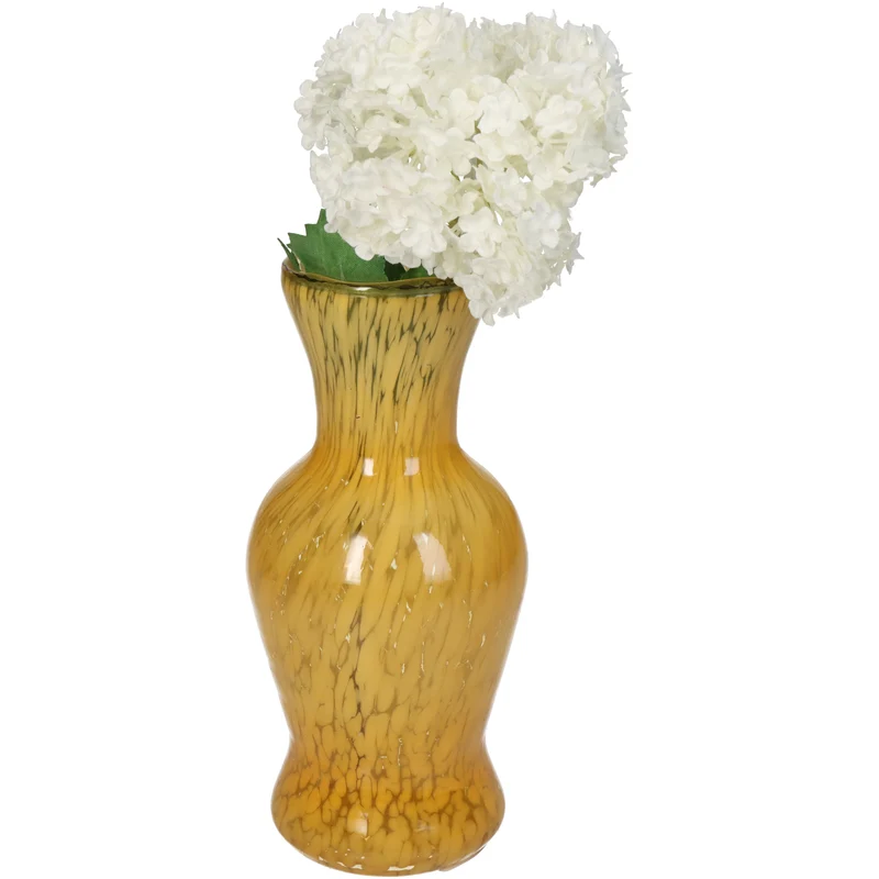 Vase Glas Ocker 8x8x16cm