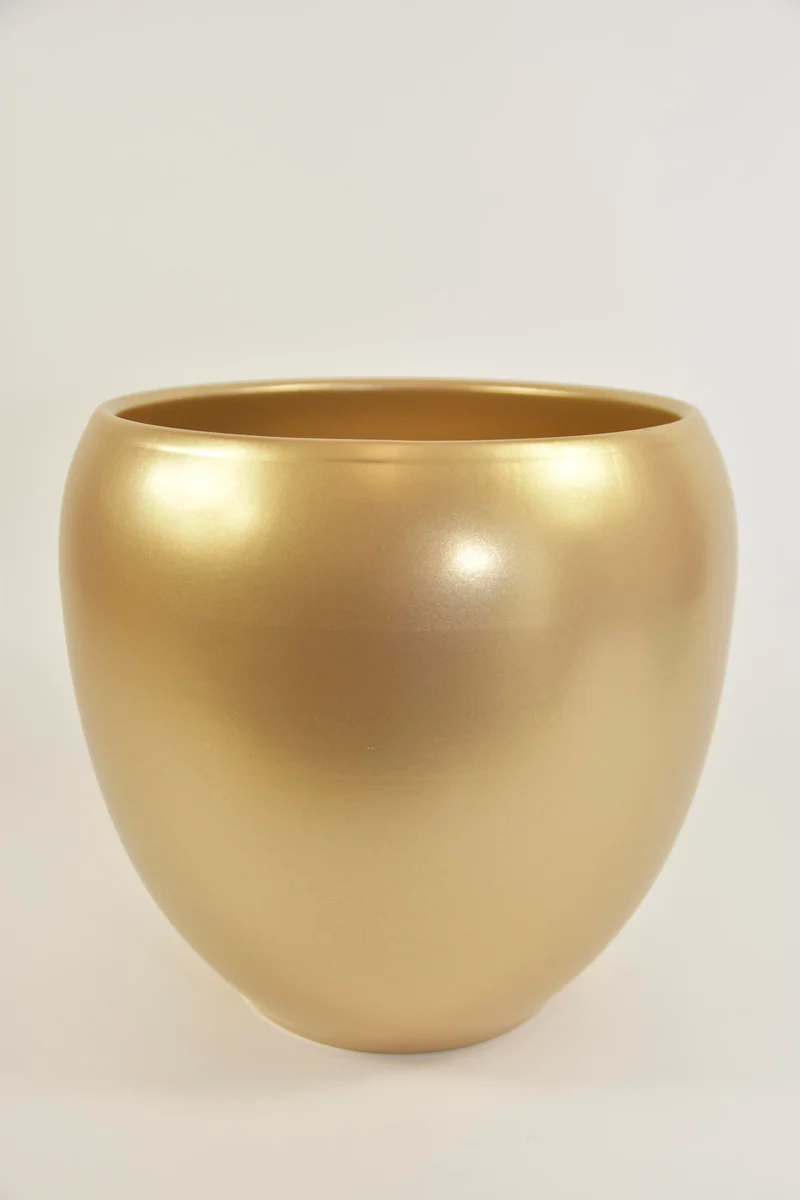 Blumentopf Schale, 31 cm - Gold