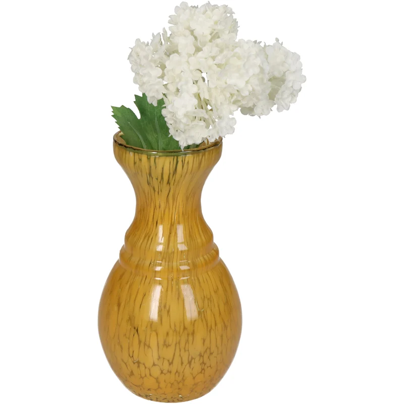 Vase Glas Ocker 8x8x15cm