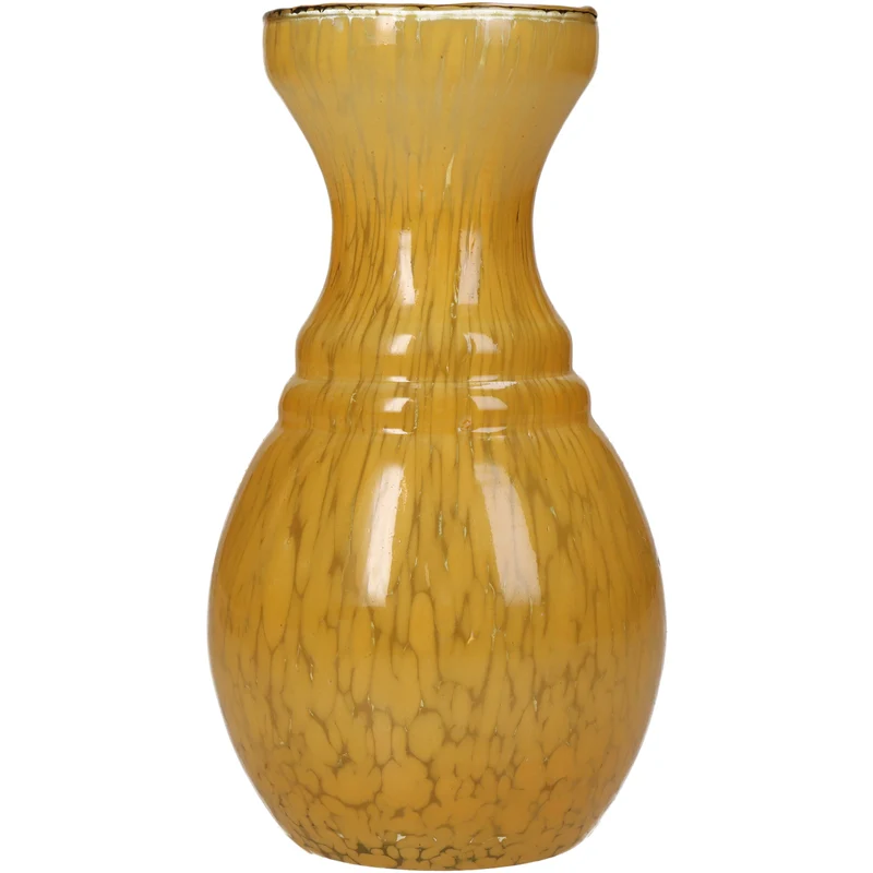 Vase Glas Ocker 8x8x15cm