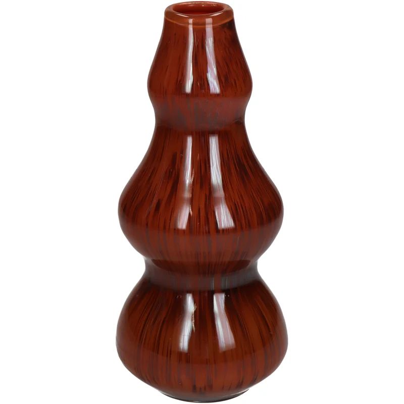 Vase Glas Rot 10x10x22cm