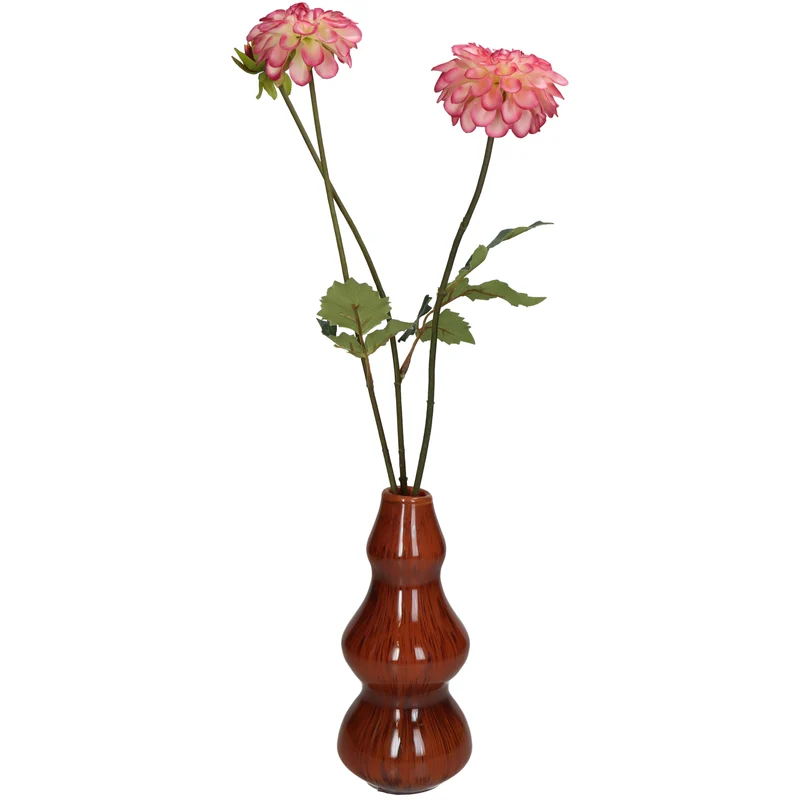 Vase Glas Rot 10x10x22cm