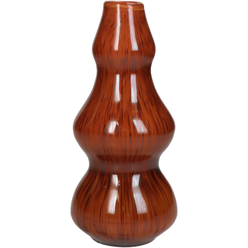 Vase Glas Rot 10x10x22cm