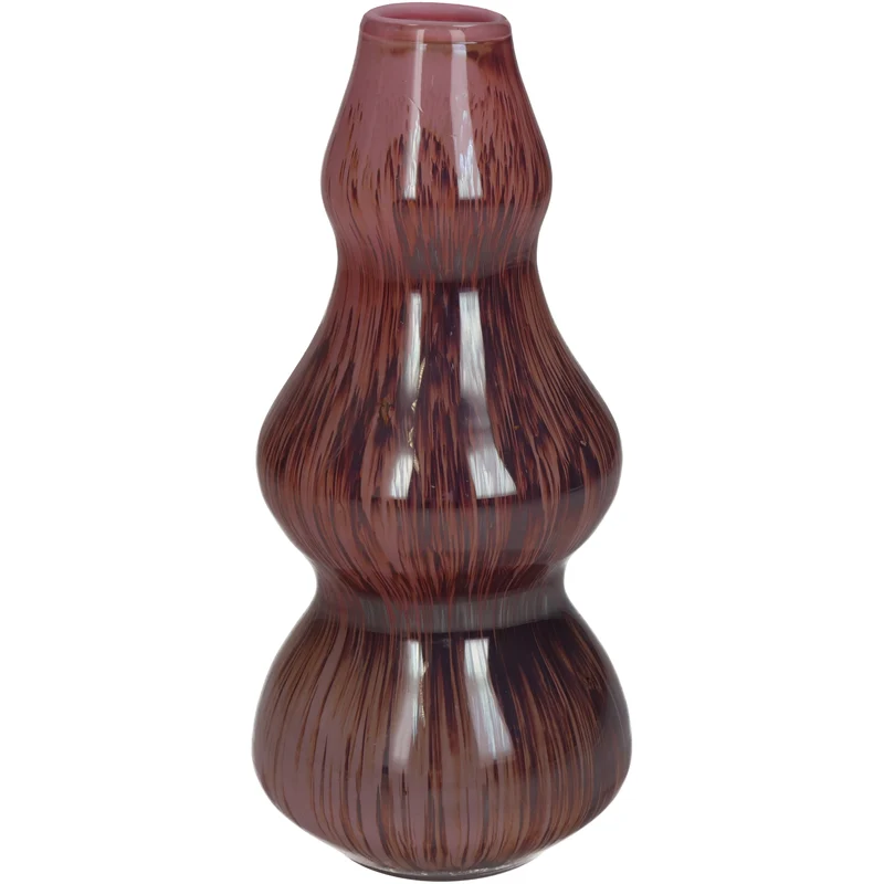 Vase Glas Rosa 10x10x22cm