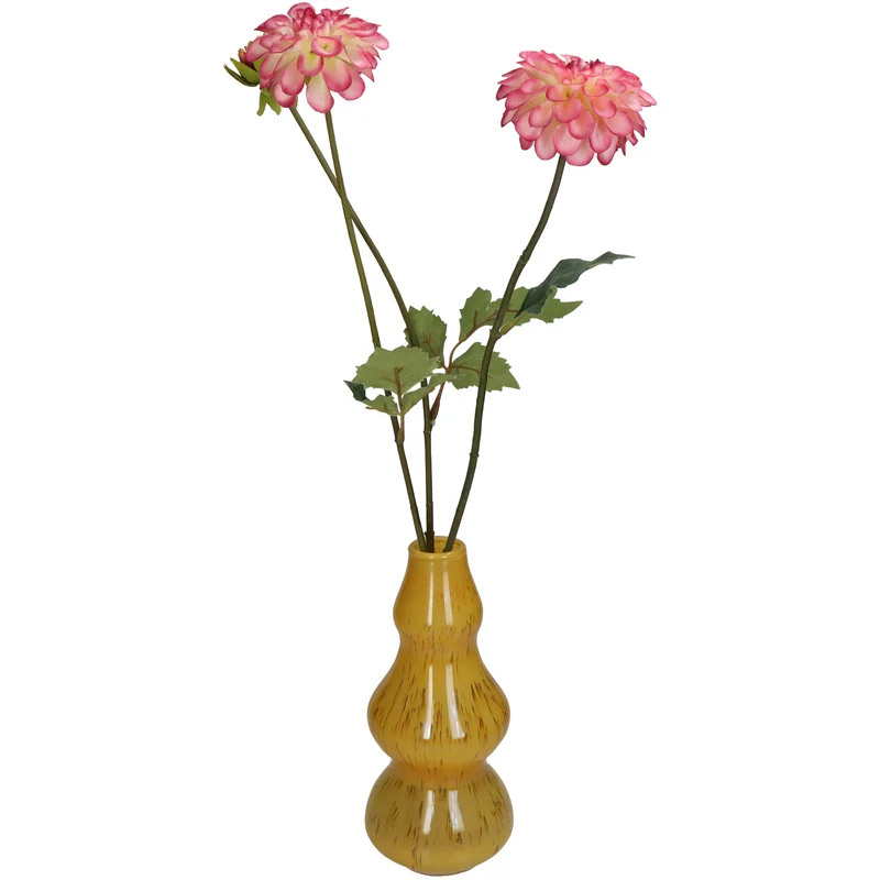 Vase Glas Ocker 10x10x22cm