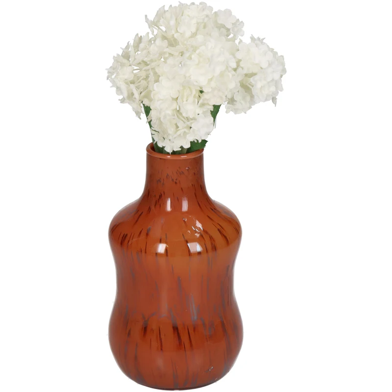 Vase Glas Rot 8x8x14cm