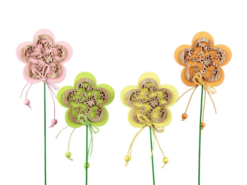 pb. 8 Blumen/Stick ass. 75x70 mm