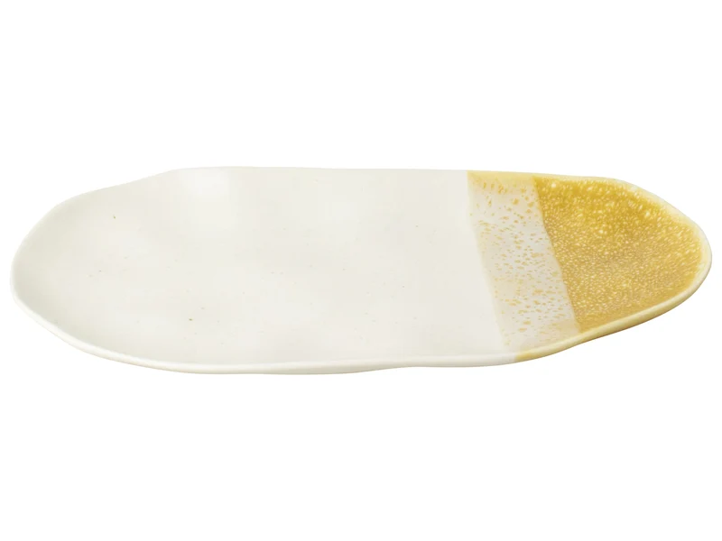 Schale Oval Gusta 29x16x2,5cm Steingut Ocker