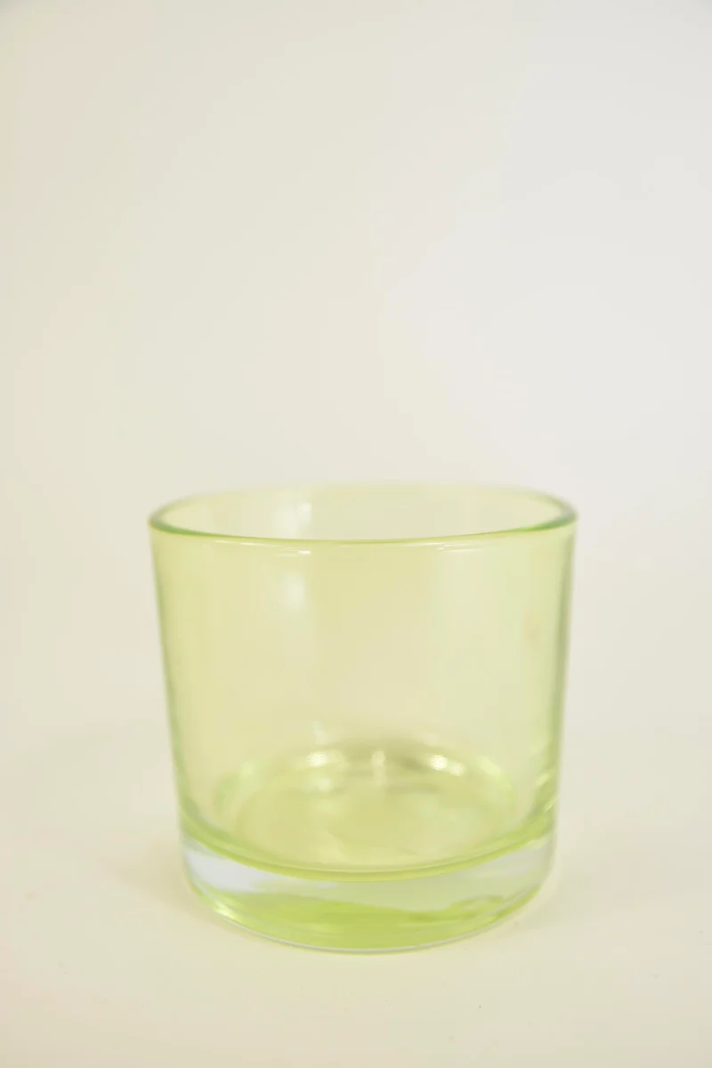 Kenny Topf rund Glas l.grün - h8xd9cm