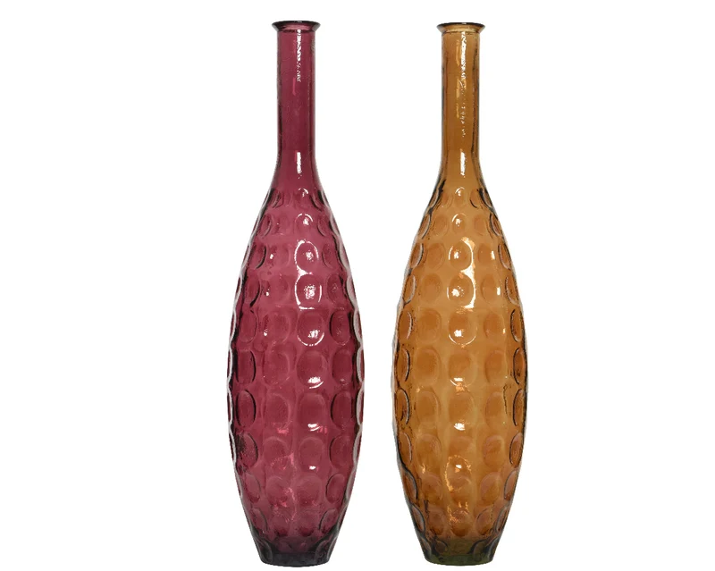 Vase recyceltem Glas verblassen 2kl.ass - dia26-H100cm - sortiert