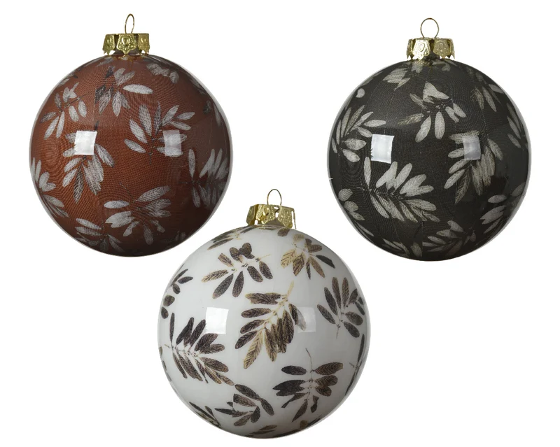 Weihnachtskugel Schaumstoff 3cl.ass - dia8cm - sortiert