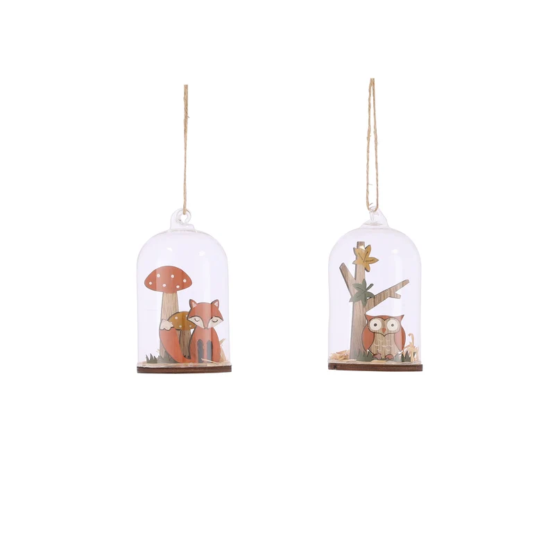 Ornament Herbst orange 2 sortiert - h10.5xd6cm