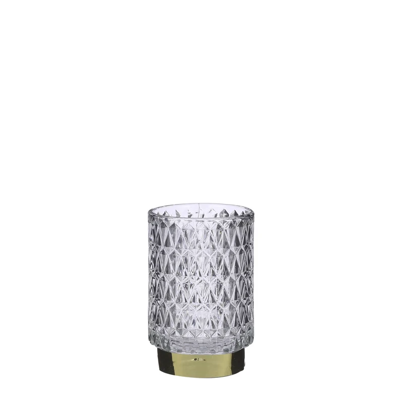 Teelichthalter aus Glas - H13xT8,5cm