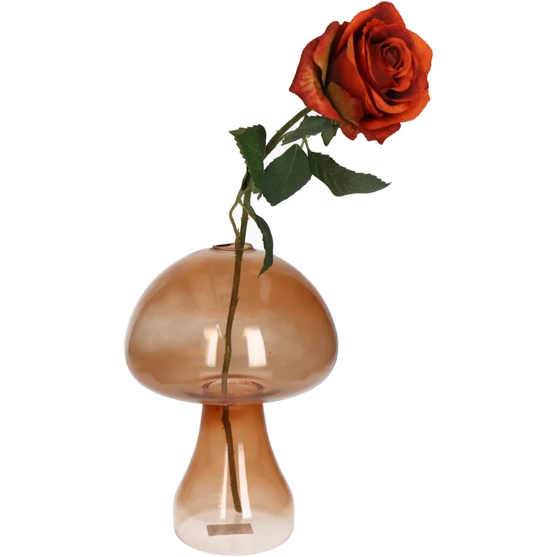 Vase Pilz Glas Braun 16x16x22cm