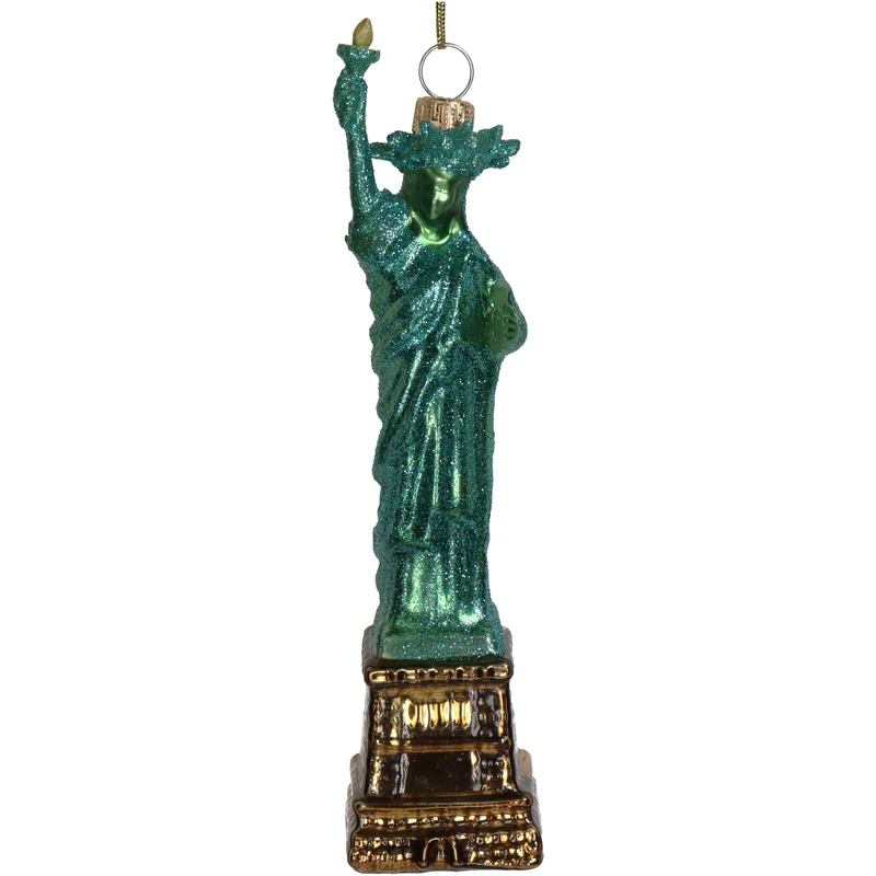 Ornament Statue Glas Türkis 16cm