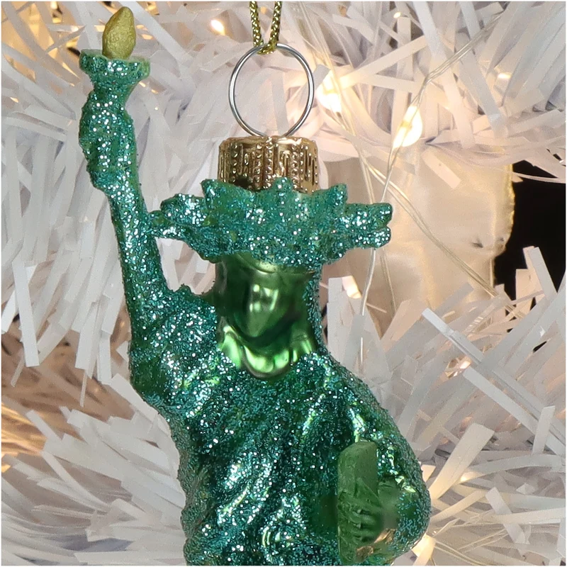 Ornament Statue Glas Türkis 16cm