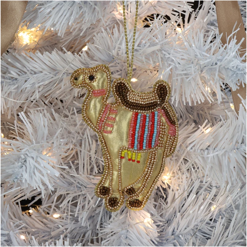 Ornament Kamel Perlen Multi 11.5cm
