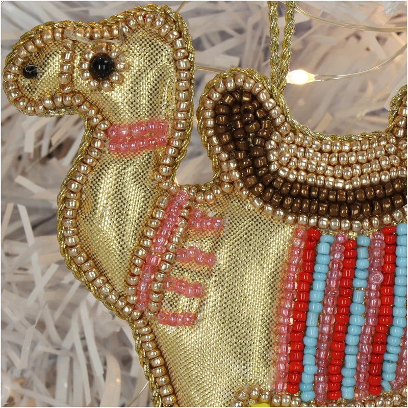 Ornament Kamel Perlen Multi 11.5cm