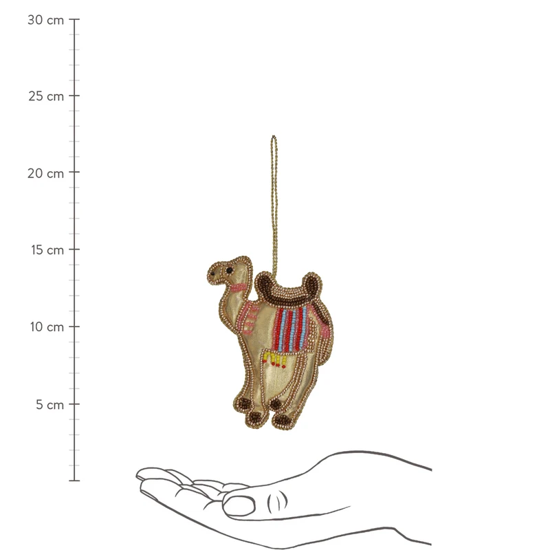 Ornament Kamel Perlen Multi 11.5cm