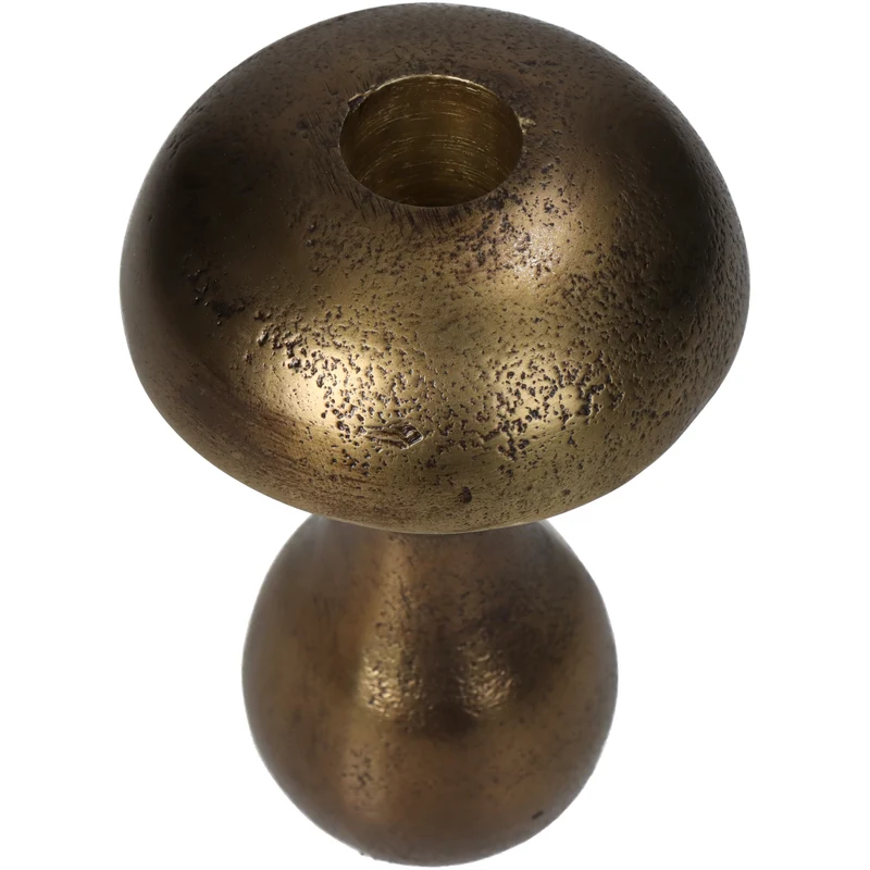 Kerzenständer Pilz Aluminium Bronze 8.5x8.5x12cm