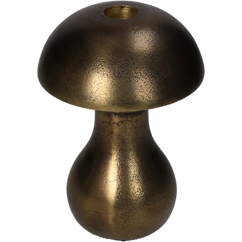 Kerzenständer Pilz Aluminium Bronze 12x12x16cm