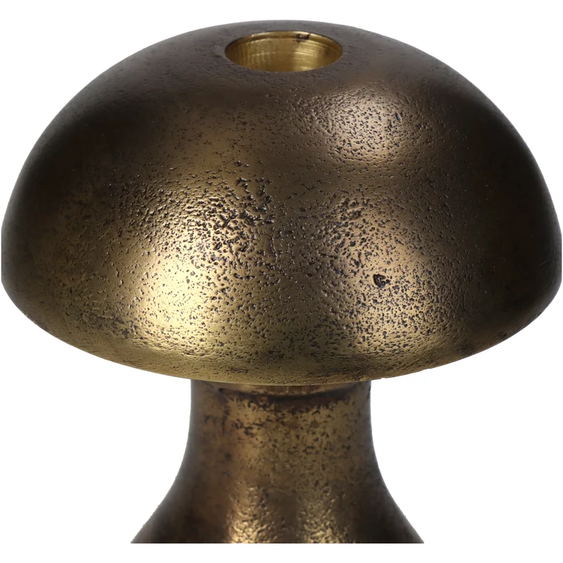 Kerzenständer Pilz Aluminium Bronze 12x12x16cm