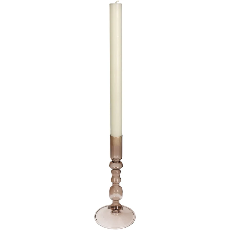 Kerzenhalter Glas Braun 9x9x19,5cm
